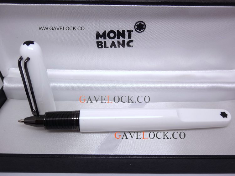 Fake Mont Blanc M White & Black Rollerball Pen - Mont Blanc M Marc Newson Fake Mont Blanc M White & Black Rollerball Pen - Mont Blanc M Marc Newson